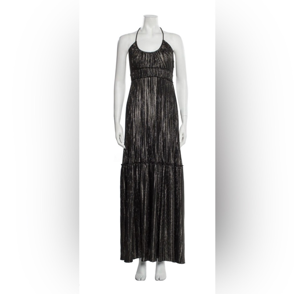 A.L.C. Black Metallic Maxi Dress